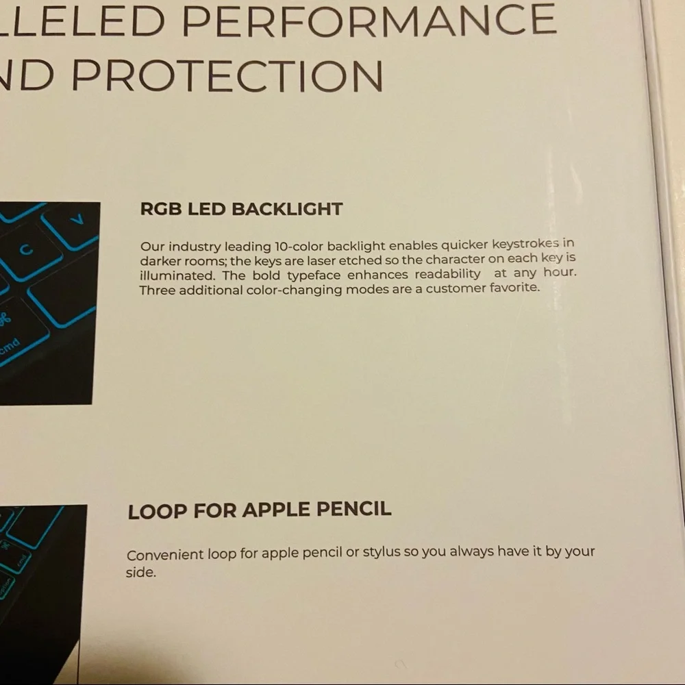 NWT Typecase Flexbook LED illuminated keyboard for iPad
